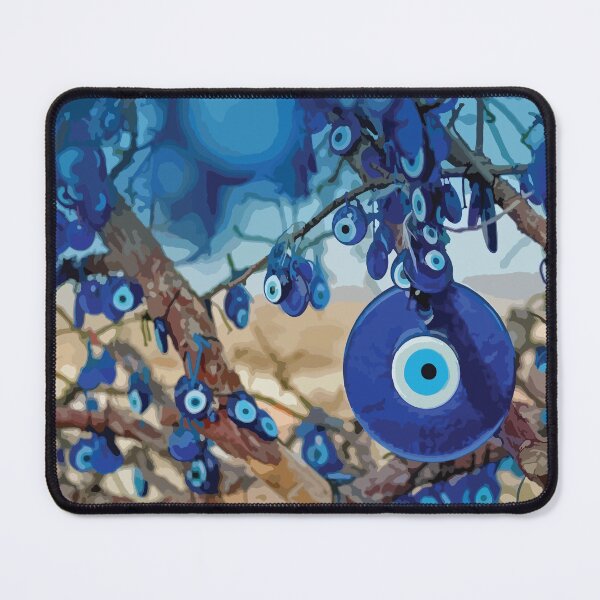 Item preview, Watercolor of Tree Decorated with Nazars designed and sold by Susan Says.