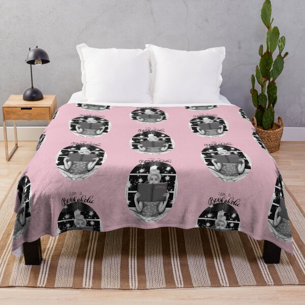 Item preview, I Am A Bookaholic - Black and White (with Pink) designed and sold by Erin Parisien.