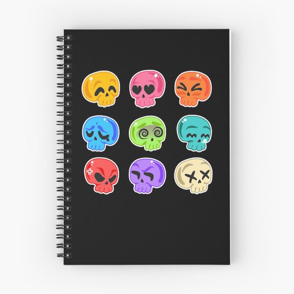 Item preview, Colorful pack of skulls stickers - Skull Emotions Halloween designed and sold by johnsimonart.