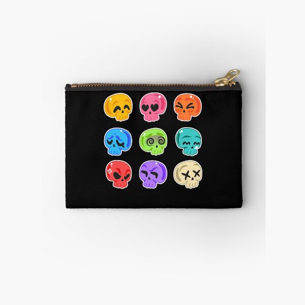 Item preview, Colorful pack of skulls stickers - Skull Emotions Halloween designed and sold by johnsimonart.
