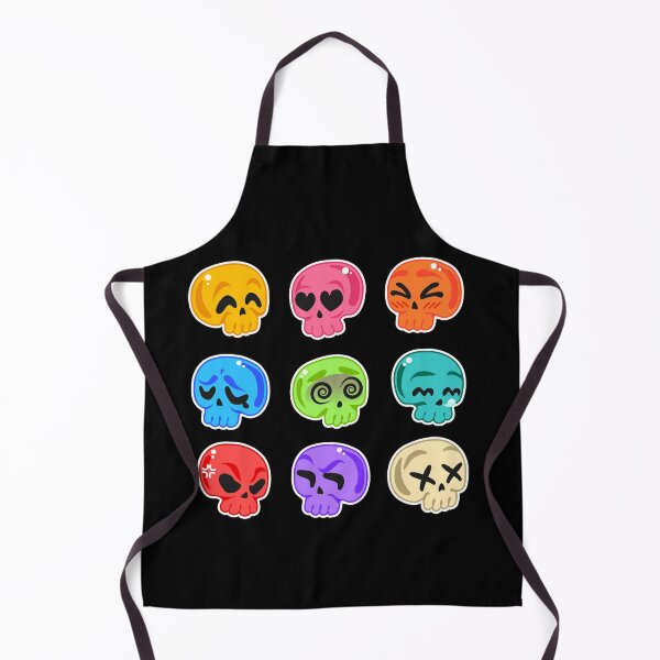 Item preview, Colorful pack of skulls stickers - Skull Emotions Halloween designed and sold by johnsimonart.