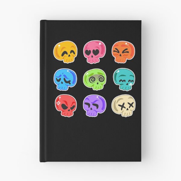 Item preview, Colorful pack of skulls stickers - Skull Emotions Halloween designed and sold by johnsimonart.