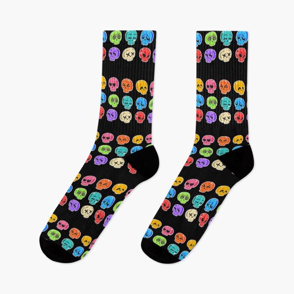 Item preview, Colorful pack of skulls stickers - Skull Emotions Halloween designed and sold by johnsimonart.