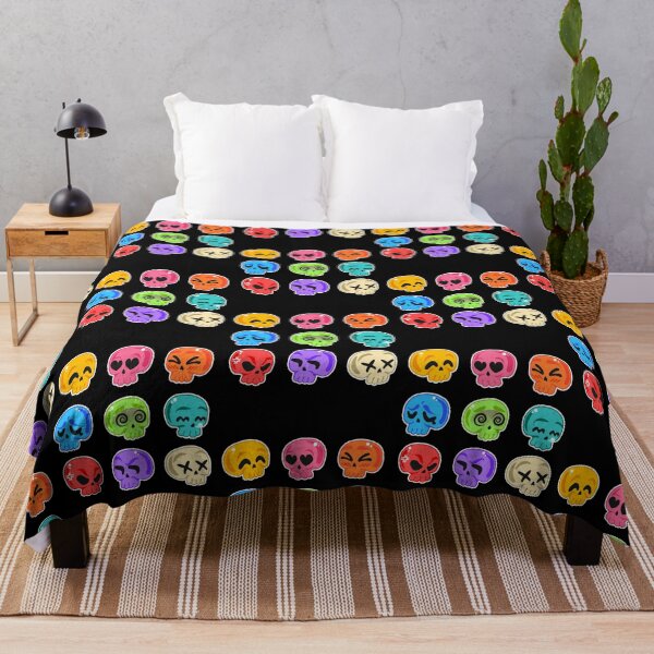 Item preview, Colorful pack of skulls stickers - Skull Emotions Halloween designed and sold by johnsimonart.