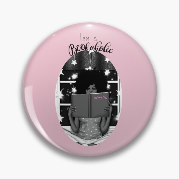 Item preview, I Am A Bookaholic - Black and White (with Pink) designed and sold by Erin Parisien.