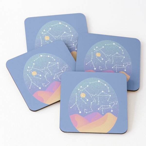 Item preview, Ombre Cosmic Desert Night with Zodiac Constellations in the Sky designed and sold by MiaDelelai.