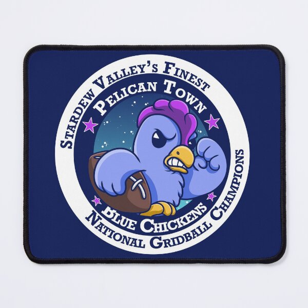 Item preview, Stardew Valley-Pelican Town Blue Chickens National Gridball Champions designed and sold by kitkatka.