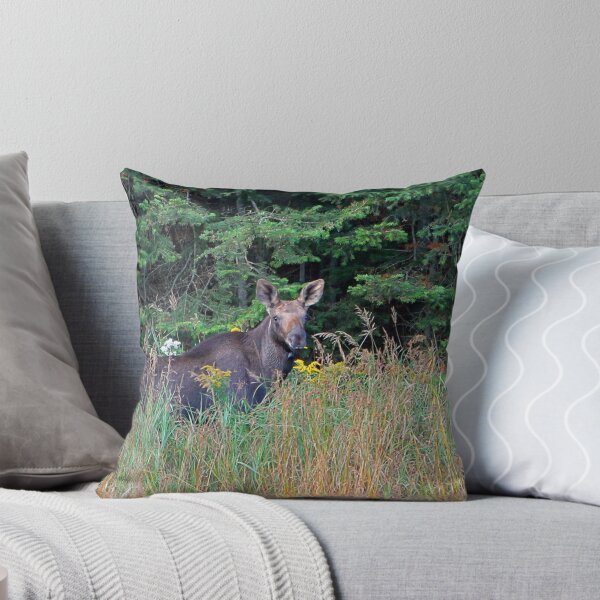 Item preview, Moose in the meadow designed and sold by Enola Gay Wagner.