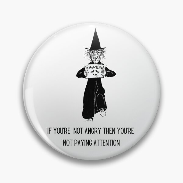 Item preview, Ramona Quimby / If you're not angry you're not paying attention / protest tee / Beverly Cleary designed and sold by LaundrySalt.