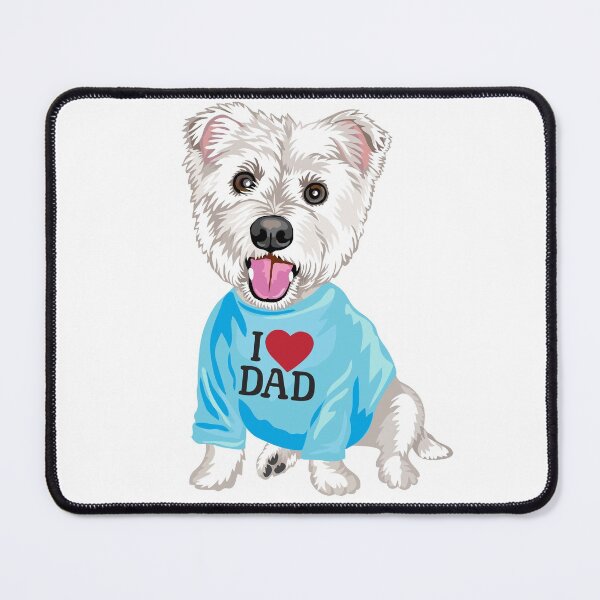 Item preview, I LOVE DAD - Sparkle the Westie/Maltese custom order designed and sold by Michelle Phong.