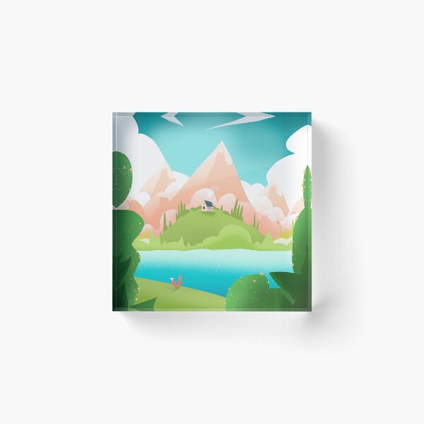 Item preview, Beautiful Landscape Flat Illustration designed and sold by Visuals of  Karthik.