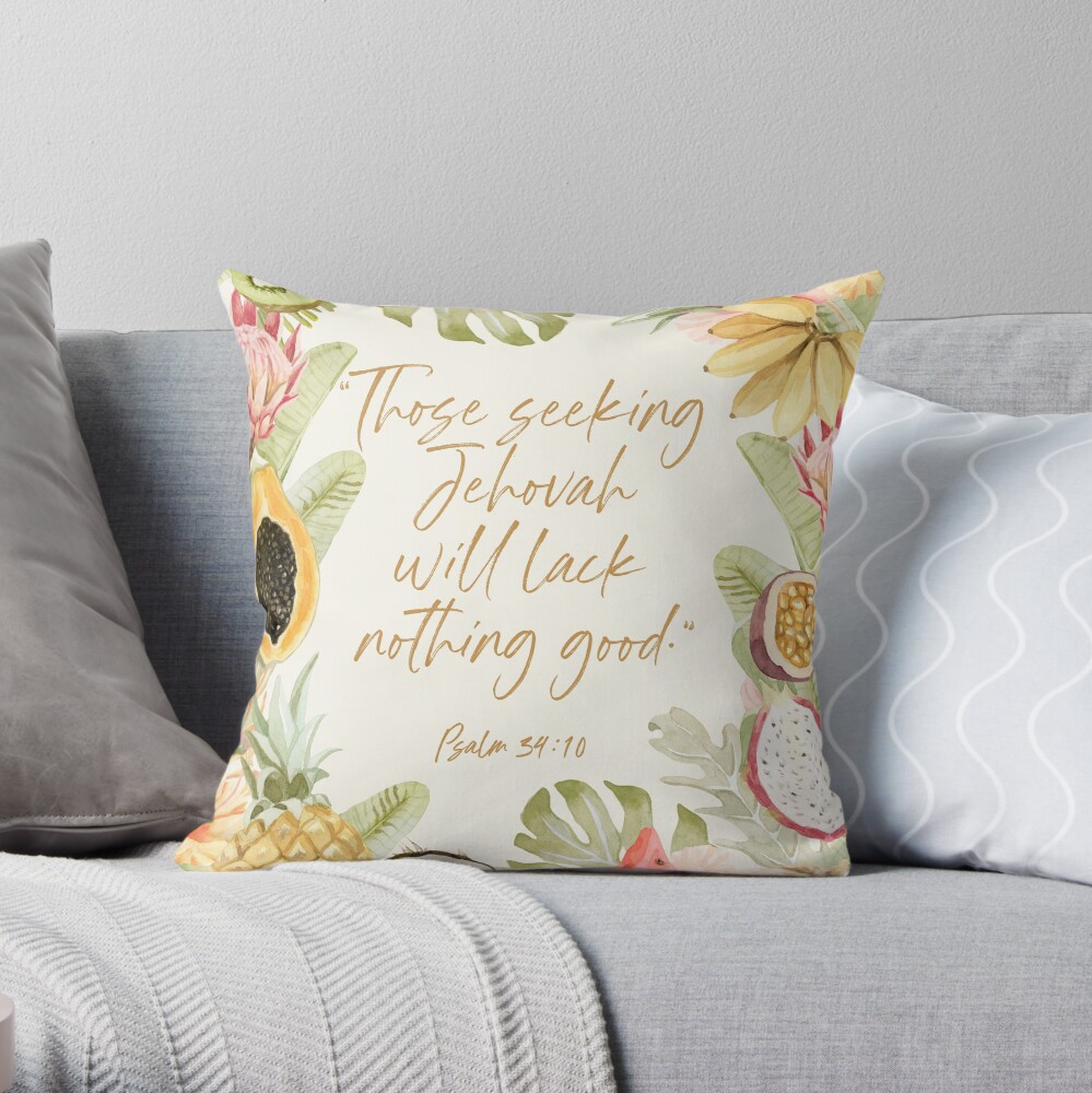 Yeartext 2022 (Tropical Fruits) Throw Pillow