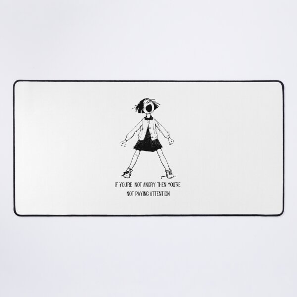 Item preview, Ramona Quimby / If you're not angry you're not paying attention / protest sticker tee / Beverly Cleary designed and sold by LaundrySalt.