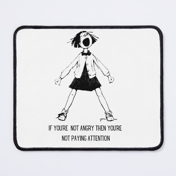 Item preview, Ramona Quimby / If you're not angry you're not paying attention / protest sticker tee / Beverly Cleary designed and sold by LaundrySalt.