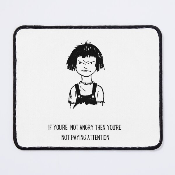 Item preview, Ramona Quimby / If you're not angry you're not paying attention / protest tee / Beverly Cleary designed and sold by LaundrySalt.