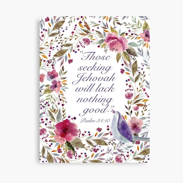 Yeartext 2022 (Bird and Flowers) Canvas Print