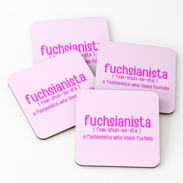 Item preview,  CUTE FUNNY CARTOON FUCHSIA  RED PINK FUCHSIANISTA (STICKERS/MAGNET/SHOWER CURTAIN, Lowercase Text) designed and sold by EllieMonroe.