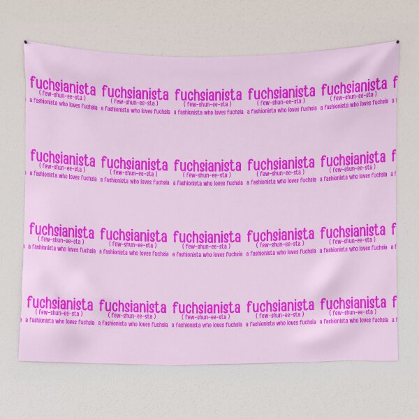 Item preview,  CUTE FUNNY CARTOON FUCHSIA  RED PINK FUCHSIANISTA (STICKERS/MAGNET/SHOWER CURTAIN, Lowercase Text) designed and sold by EllieMonroe.