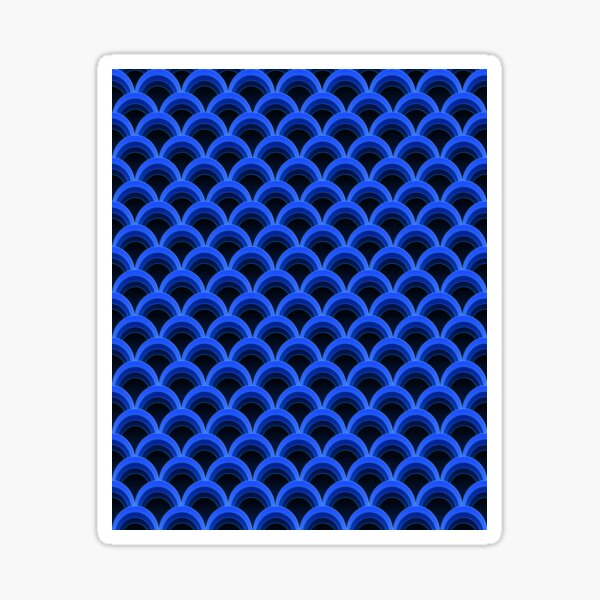 Japanese Waves Ornament 2 Sticker
