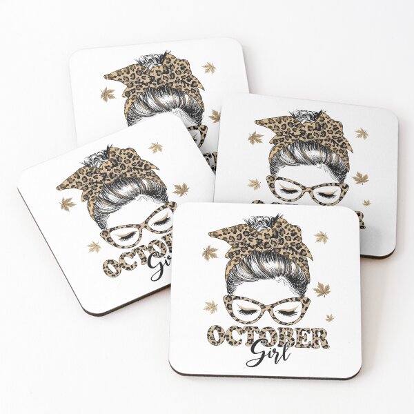 Item preview, October Girl Fall Halloween Messy Bun October Birthday, October Girl Birthday, Leopard October Queen, Birthday Gift designed and sold by Claytonstore.