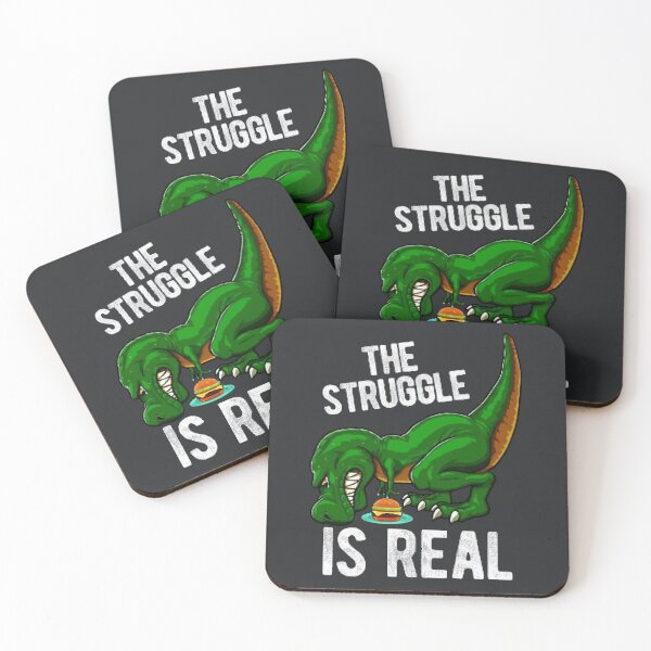 Item preview, The Struggle is Real Burger Dino Dinosaur T rex designed and sold by TheoNelsano.