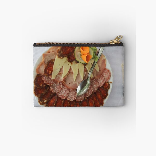 Item preview, SALAMI, SAUSAGE, CHEESE, SPOON, CUTLERY, BREAKFAST, DELICIOUS, FOOD, MEAL, PLATE designed and sold by MonArtisteSam.