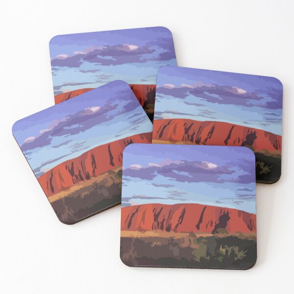 Item preview, Uluru Sunset Digital Painting designed and sold by Positive Lad.