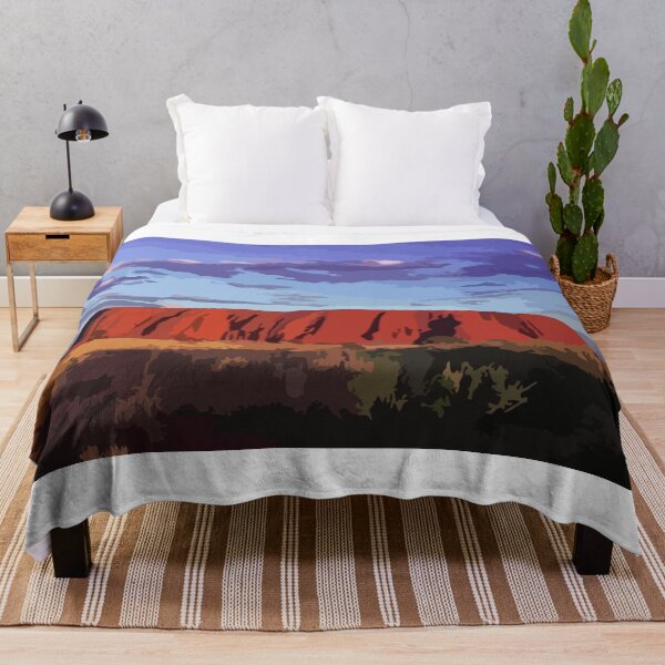 Item preview, Uluru Sunset Digital Painting designed and sold by Positive Lad.