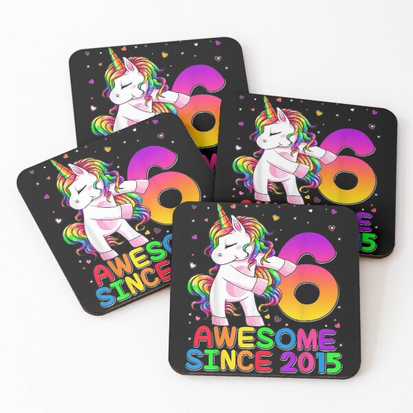 Item preview, 6 Years Old Unicorn Flossing 6th Birthday Girl Unicorn Party designed and sold by MuratshiMana.