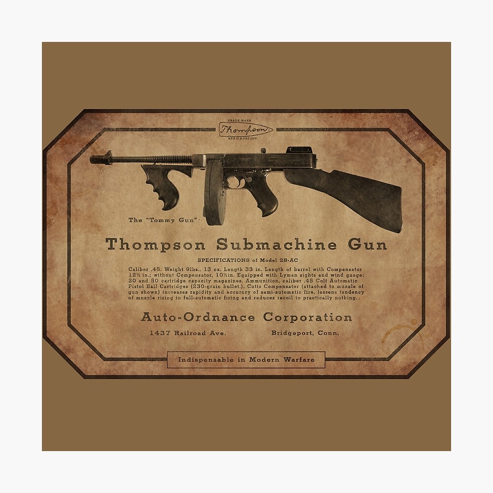 Инструкция томпсона. Tommy Gun Tactical. Томми Ган схема. Автомат Томпсона логотип. Thompson Submachine Gun Compensator.