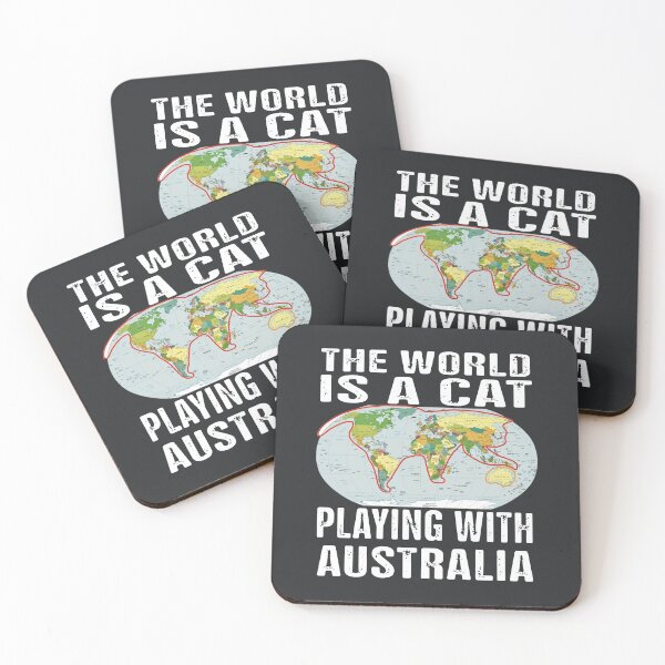 Item preview, The World Is A Cat Playing With Australia designed and sold by TheoNelsano.