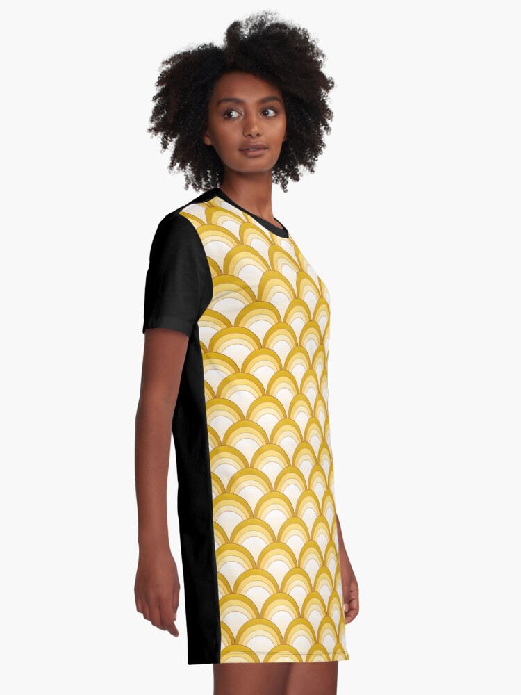 Alternate view of Japanese Waves Ornament 3 Graphic T-Shirt Dress