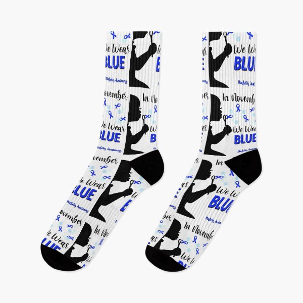 Item preview, Girl Blowing Blue Ribbons Bubbles - In November We Wear Blue/ Diabetes Awareness  designed and sold by FlorenciaBliss.
