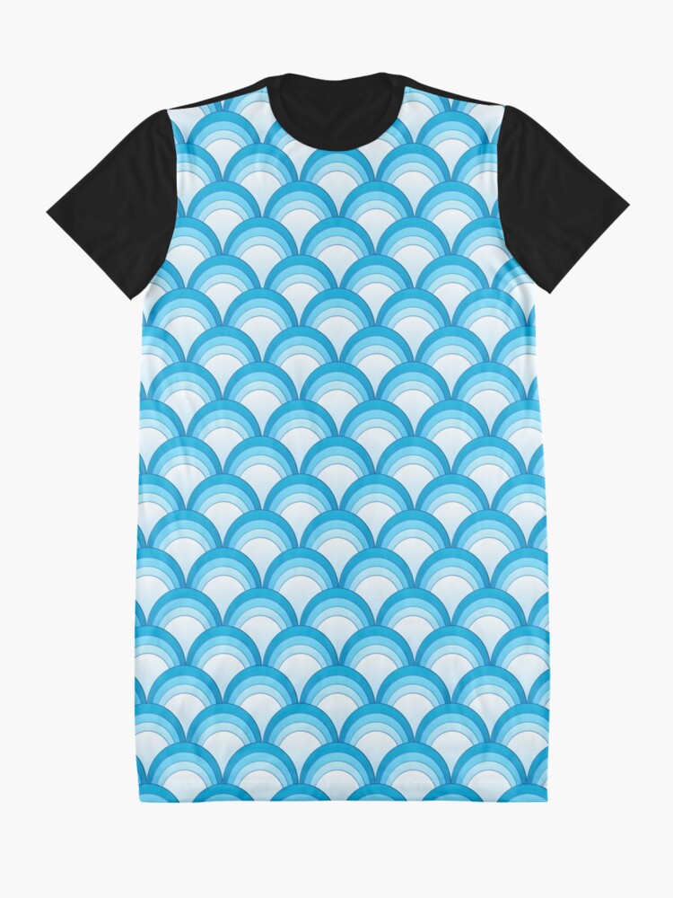 Alternate view of Japanese Waves Ornament 4 Graphic T-Shirt Dress