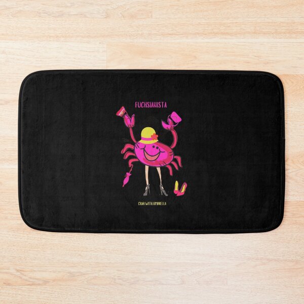 Item preview,  CUTE FUNNY CARTOON FUCHSIA  RED PINK FUCHSIANISTA “CRAB WITH UMBRELLA” (Tall Version for Select Products)  designed and sold by EllieMonroe.