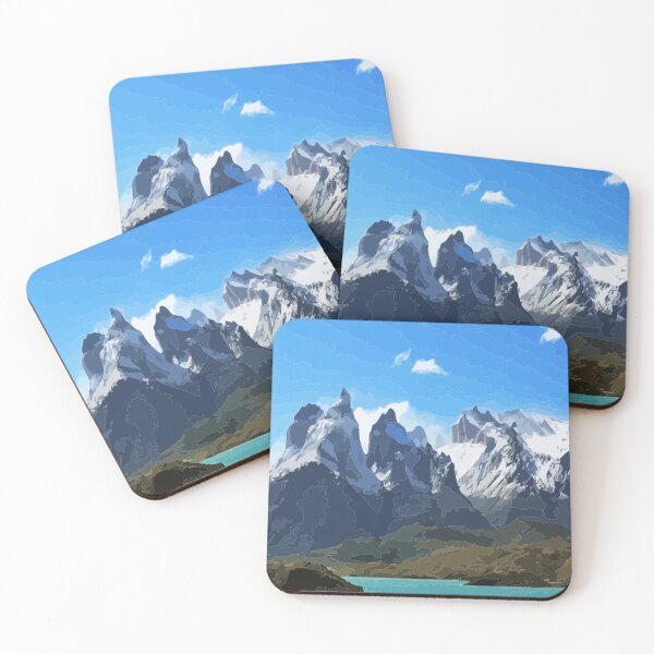 Item preview, W Trek Torres del Paine Hike Digital Painting designed and sold by Positive Lad.