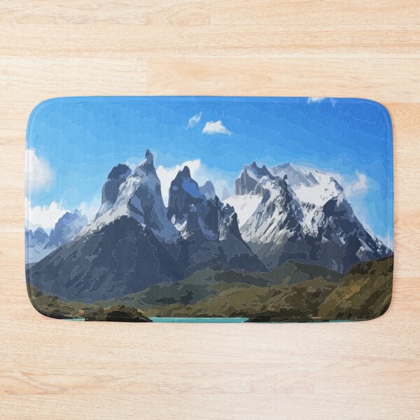 Item preview, W Trek Torres del Paine Hike Digital Painting designed and sold by Positive Lad.