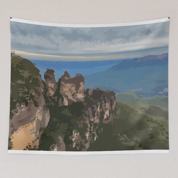 Item preview, 3 Sisters in the Blue Mountains Digital Painting designed and sold by Positive Lad.