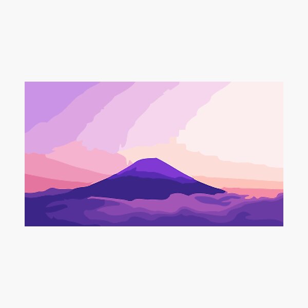 Item preview, Sunset Over Mount Fuji Digital Painting designed and sold by Positive Lad.