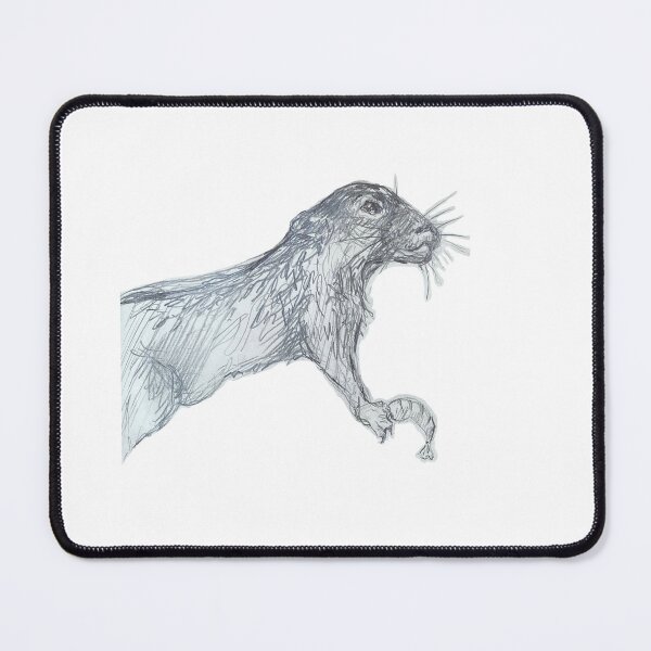 Item preview, Otter Sketch with Shrimp designed and sold by AGuillotinette.