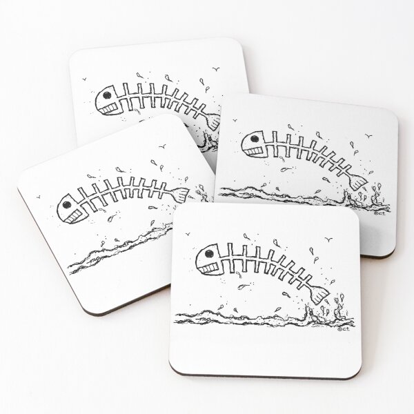 Item preview, Flying Fish Skeleton designed and sold by Chris Thomas Illustration.