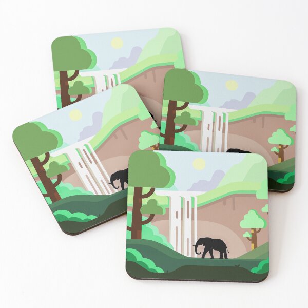 Item preview, Beautiful Green Forest And Elephant designed and sold by anjanaartz.