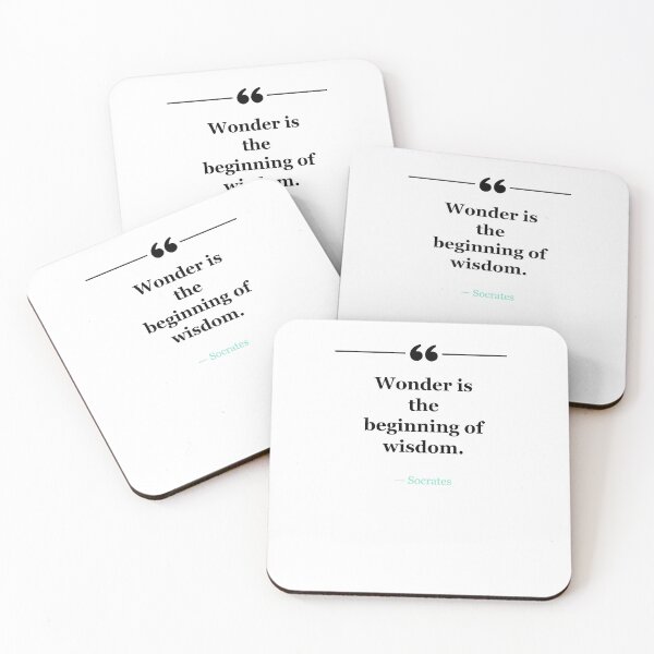 Item preview, Wonder is the beginning of wisdom. ~Socrates - white designed and sold by MANY-INSPIRED.