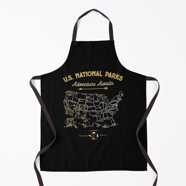 Item preview, 62 National Parks Map US Park Vintage Camping Hiking designed and sold by LochyshiArah.