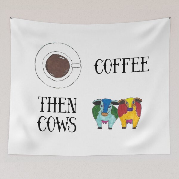 Item preview, Coffee Then Cows 2 designed and sold by AliCatOriginals.