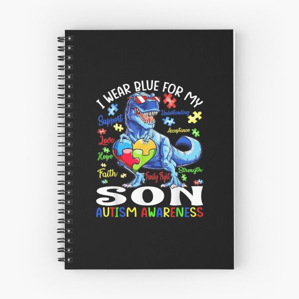 Item preview, I Wear Blue For My Son Autism Awareness Dinosaur designed and sold by JacekshiAmra.