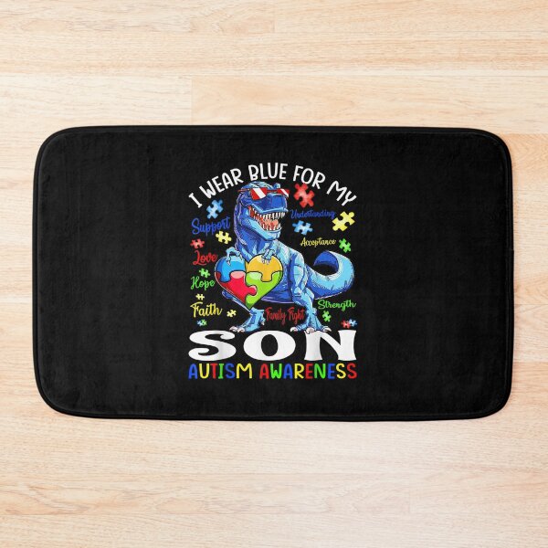Item preview, I Wear Blue For My Son Autism Awareness Dinosaur designed and sold by JacekshiAmra.
