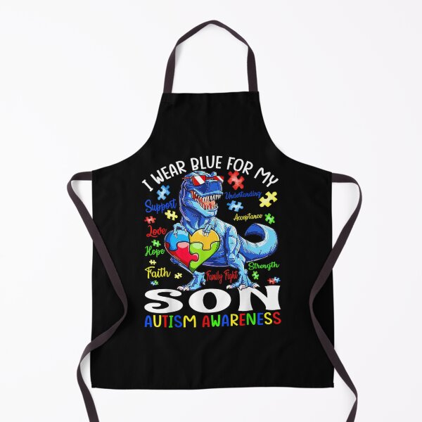 Item preview, I Wear Blue For My Son Autism Awareness Dinosaur designed and sold by JacekshiAmra.