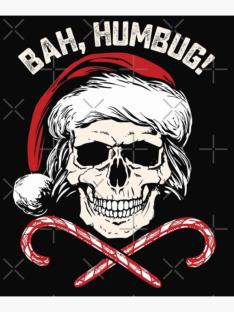 Skull Bah Humbug Christmas Funny Santa T Shirt Skull Bah Humbug Christmas Funny Santa T Shirt