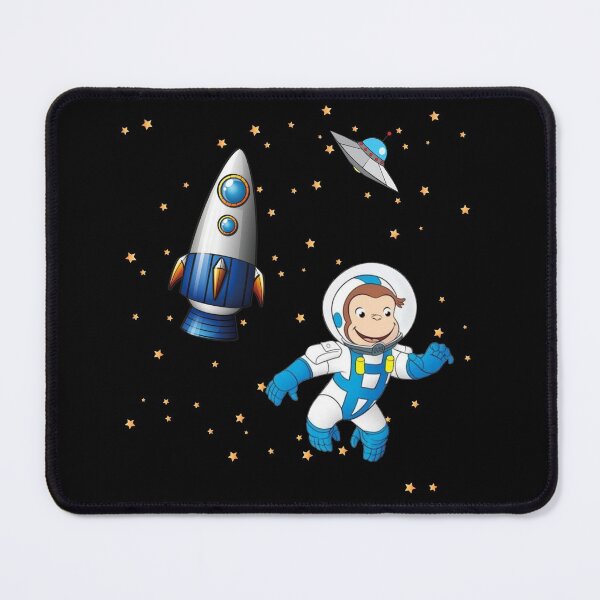 Item preview, George  the curious monkey astronaut cartoon in space scene for childrens room  designed and sold by portrait4you.
